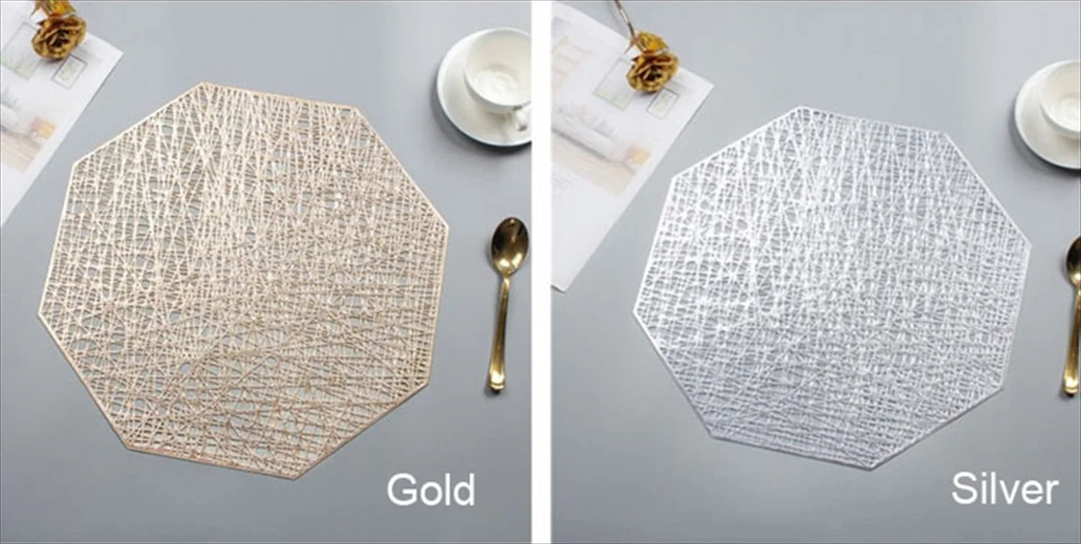 ランチョンマット ゴールド シルバー カラー比較