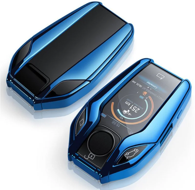 BMW キーカバー ブルー 全面保護