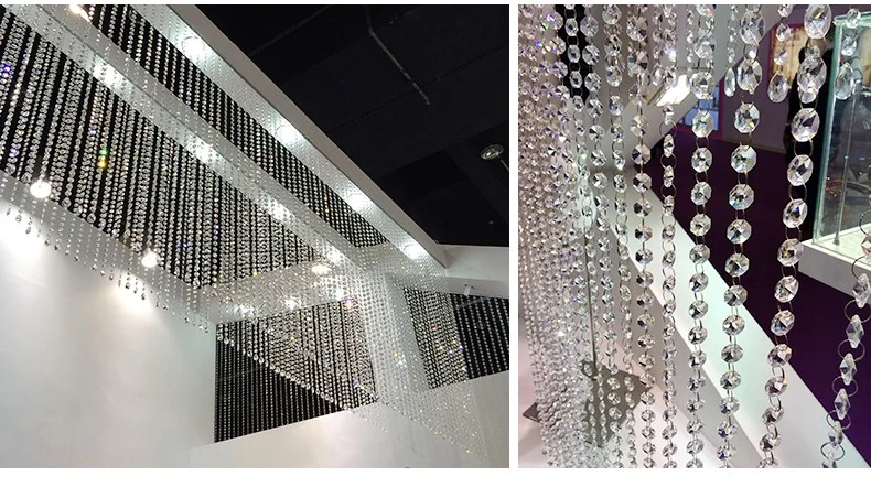 クリスタルビーズカーテン 10本 1m 訳あり ガラス調 間仕切り のれん