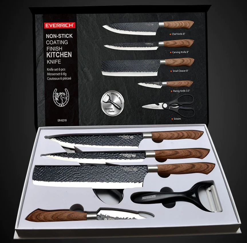 EVERRICH 包丁6点セット ER-0210 箱入り全景