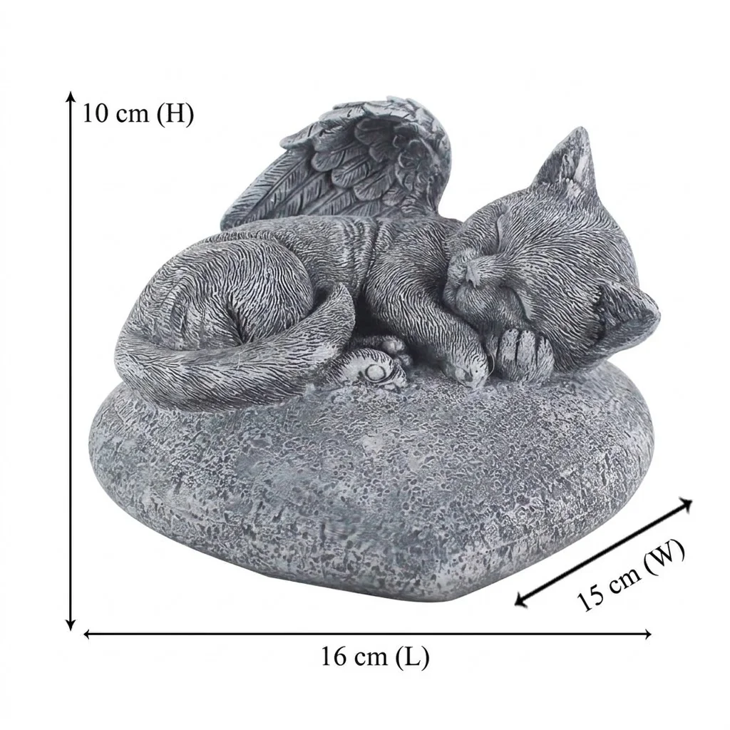 名入れ猫メモリアルストーン センチメートル寸法