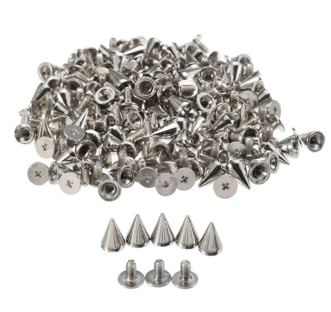 スパイクスタッズ ブラックシルバーカラー 100個セット