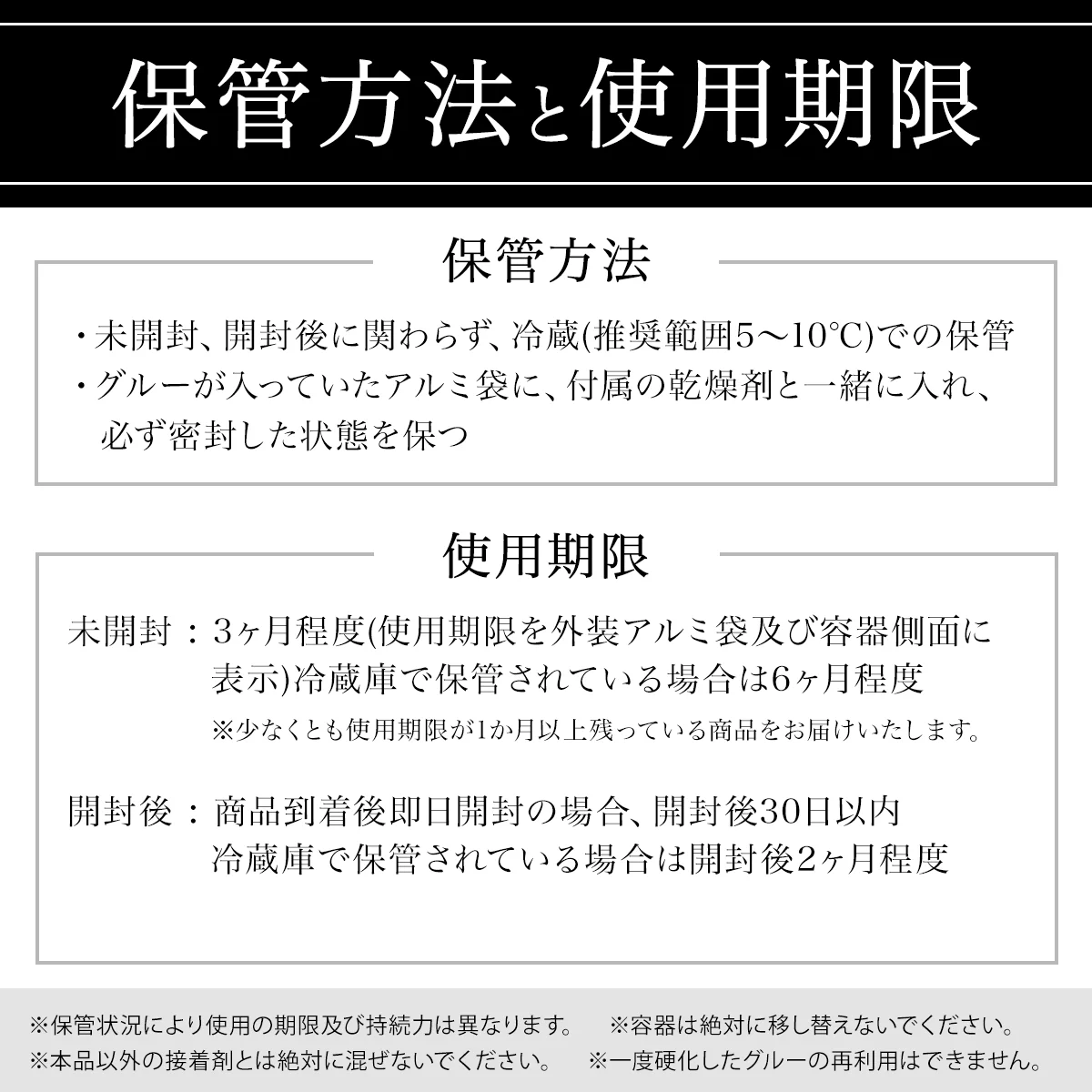 保管方法と使用期限