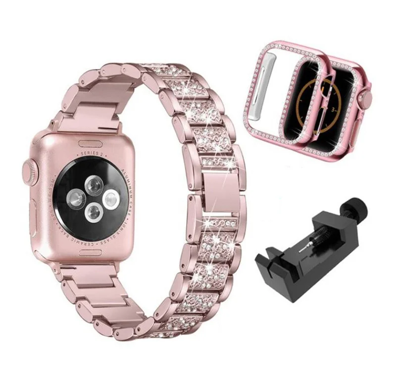 ブラックカラー ラインストーンバンドセット