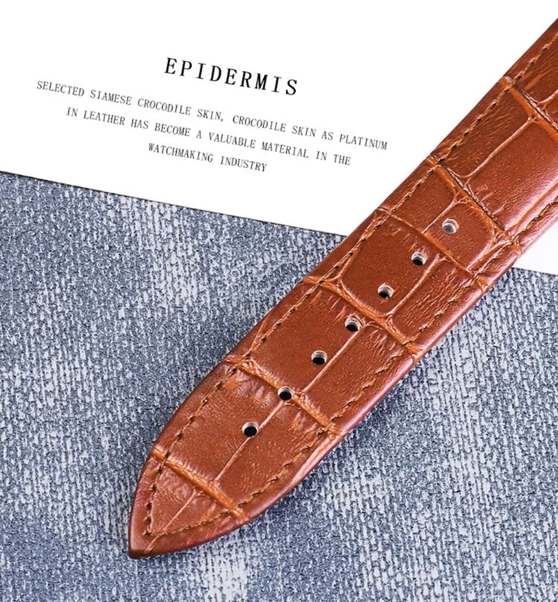 クロコダイル型押しレザーバンド 素材クローズアップ