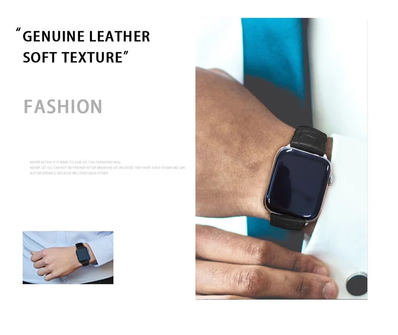 Apple Watch レザーバンド ファッション 装着シーン