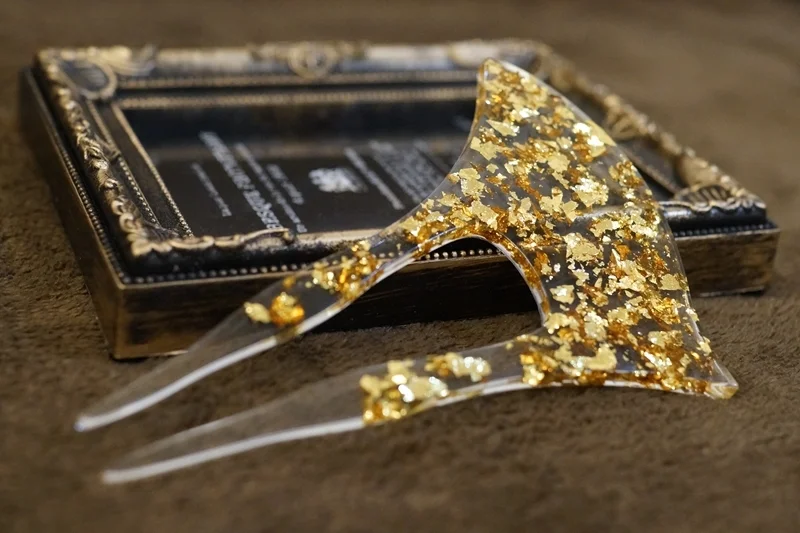 ゴールドかんざし 細部アップ