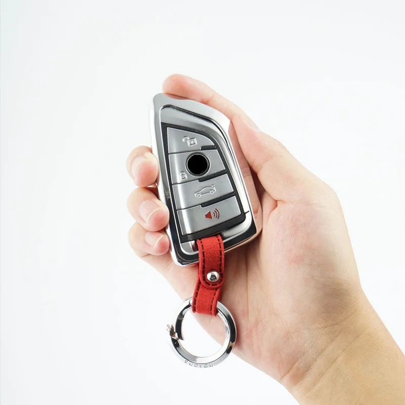 BMW キーケース スウェードタイプ 手持ちイメージ