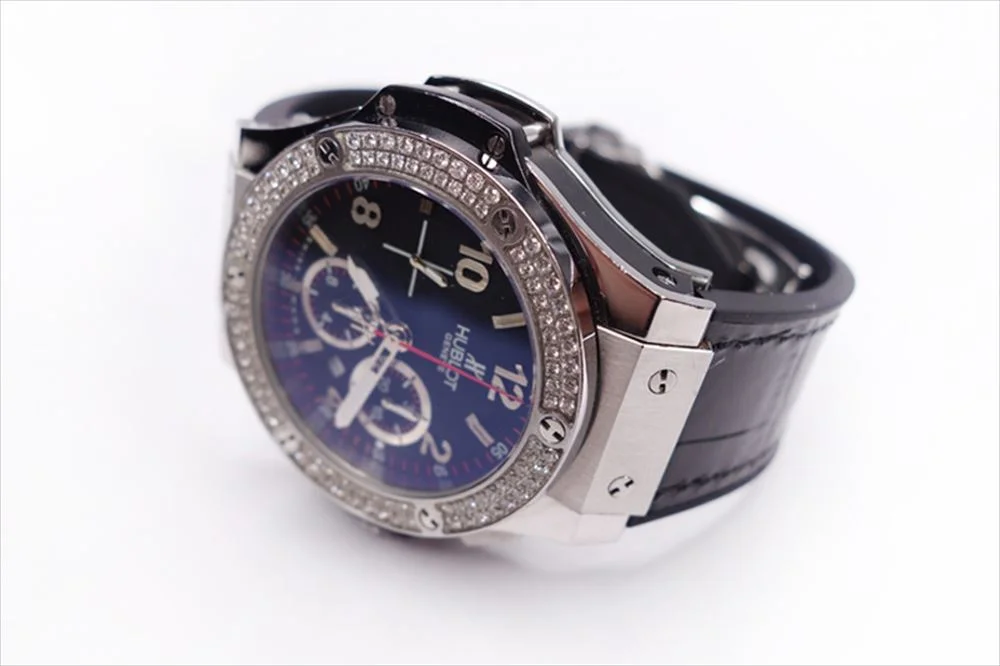 ウブロ ビッグバン44mm クロコ調ベルト装着 正面