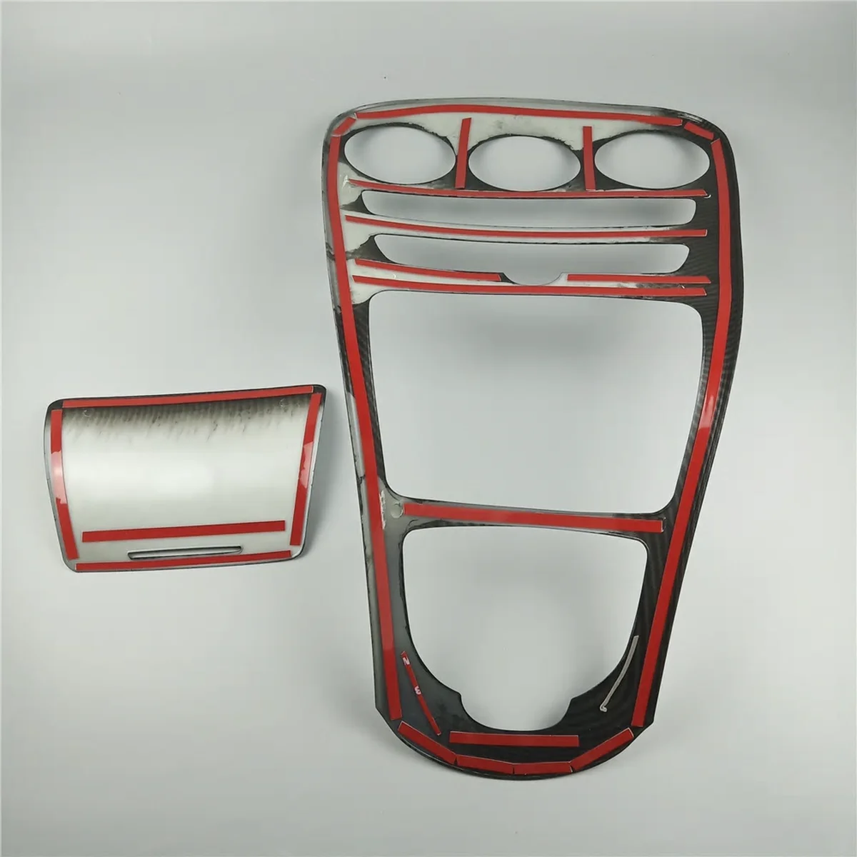 ベンツ センターコンソール カーボン調カバー