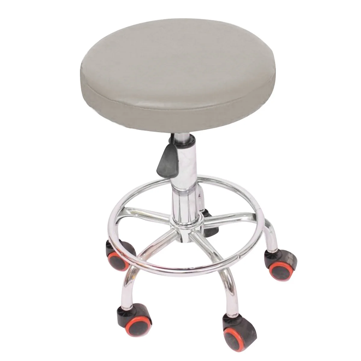 丸椅子座面カバー グレー 装着例