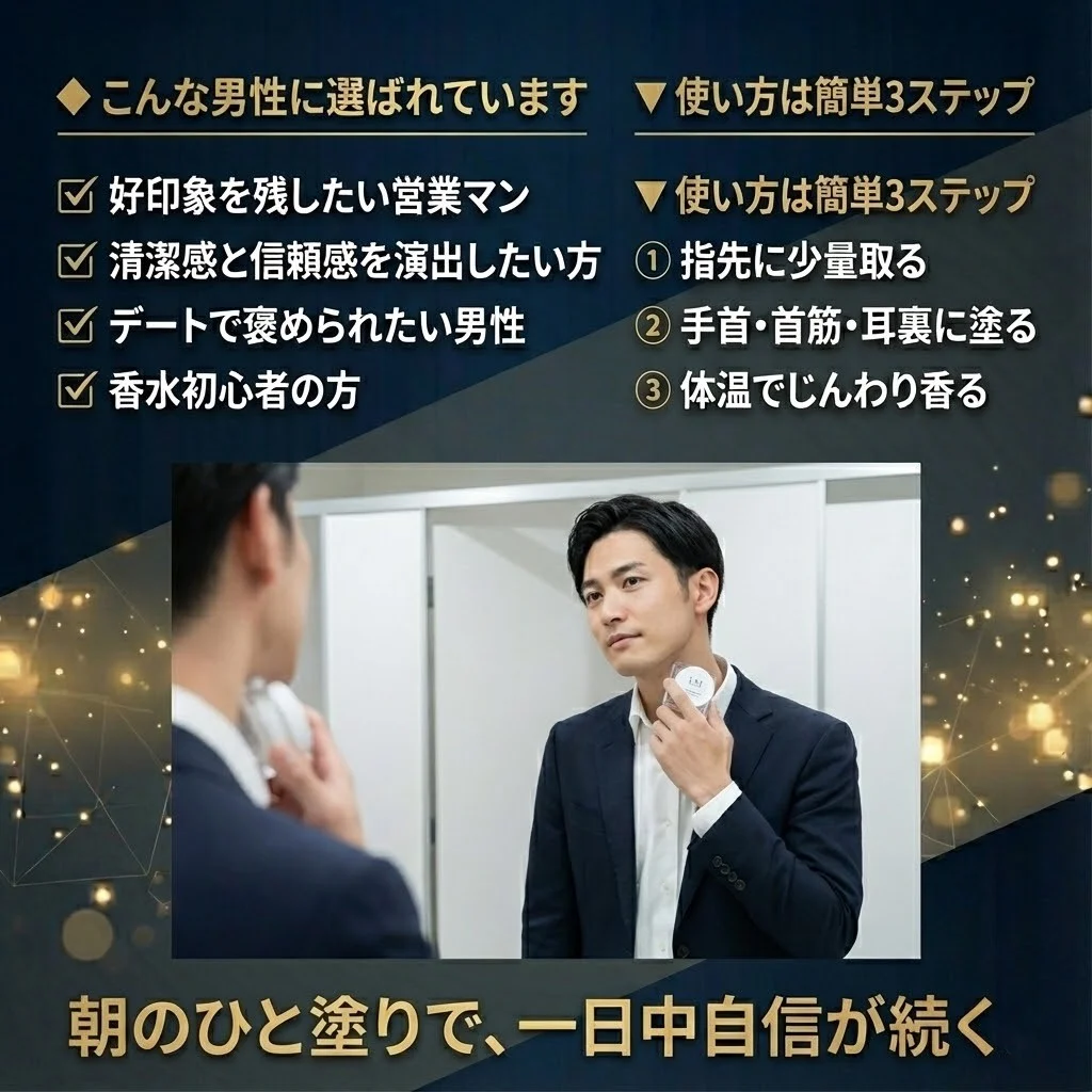 こんな男性に選ばれています LSI HOMME フレグランスバーム