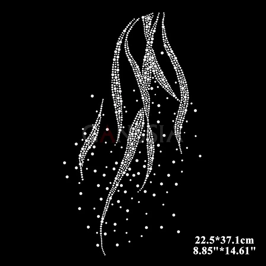 ホットフィックス ラインストーンシート デザイン(黒背景)