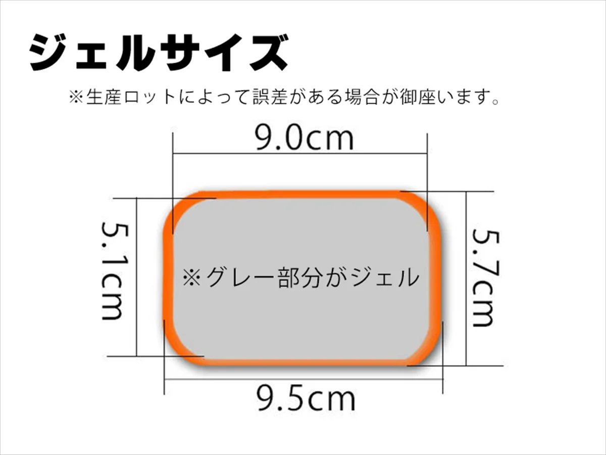 ジェルシートのサイズ図解