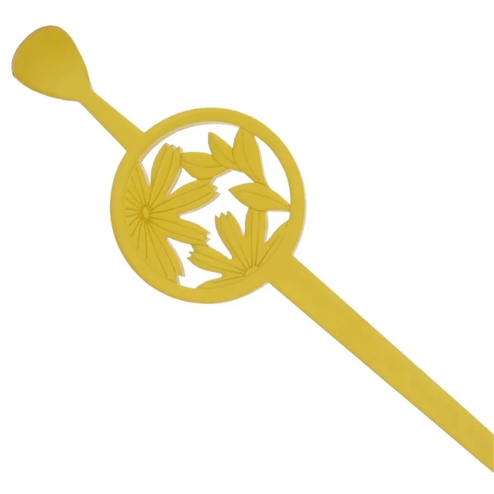 丸型かんざし 竹・花透かしデザイン