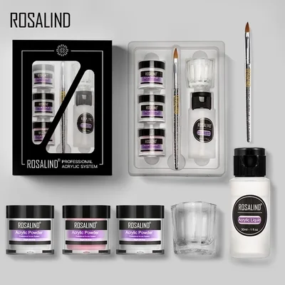 ROSALIND スカルプチュアネイルセット 6点セット｜アクリルパウダー＆リキッドで本格3Dネイルをセルフで楽しもう