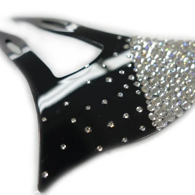 バチ型かんざし ラインストーン装飾で和装を華やかに｜浴衣・着物・成人式・結婚式・花魁スタイルにも対応したヘアアクセサリー