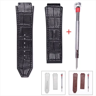 ウブロ ビッグバン44mm互換 クロコ調本革ベルト ドライバー付き｜非純正品