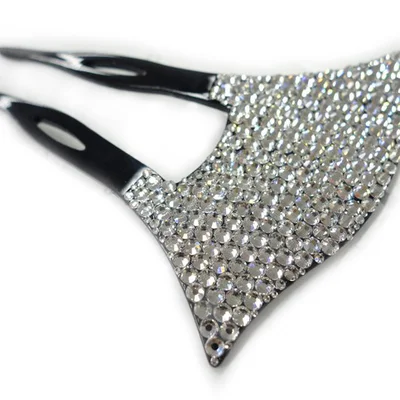 ラインストーン煌めくバチ型かんざし｜浴衣・着物・成人式・結婚式に映えるヘアアクセサリー