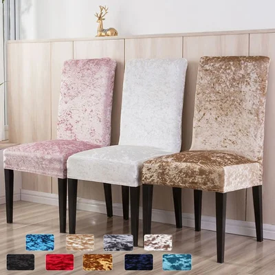【高級ベルベット】ダイニングチェアカバー 全11色 ストレッチ素材 かけるだけ簡単装着 椅子カバー ニトリ対応 背もたれ 座面