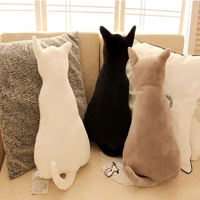 猫のシルエットクッション（ぬいぐるみ）全3色 | インテリアにもギフトにも最適な猫グッズ