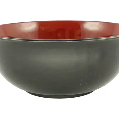 漆調どんぶり鉢【外黒・内朱】ラーメン鉢 業務用にも使える和食器
