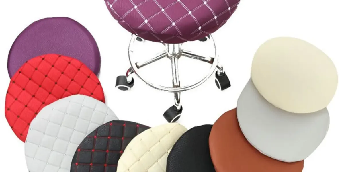 丸椅子座面カバーおすすめ全8色｜かぶせるだけで汚れ防止＆簡単に模様替えできるPUレザー製チェアカバーが999円で送料無料