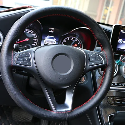 ハンドルカバー 手縫いタイプ レザー調 全5色 999円｜ステアリングをおしゃれにドレスアップ【O SHI CAR】