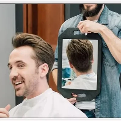 プロ仕様スクエアハンドミラー 箱潰れ特価1,399円｜美容室・理容室のバックミラー