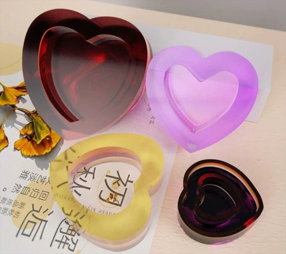 ハート型シリコンモールド レジン キャンドル