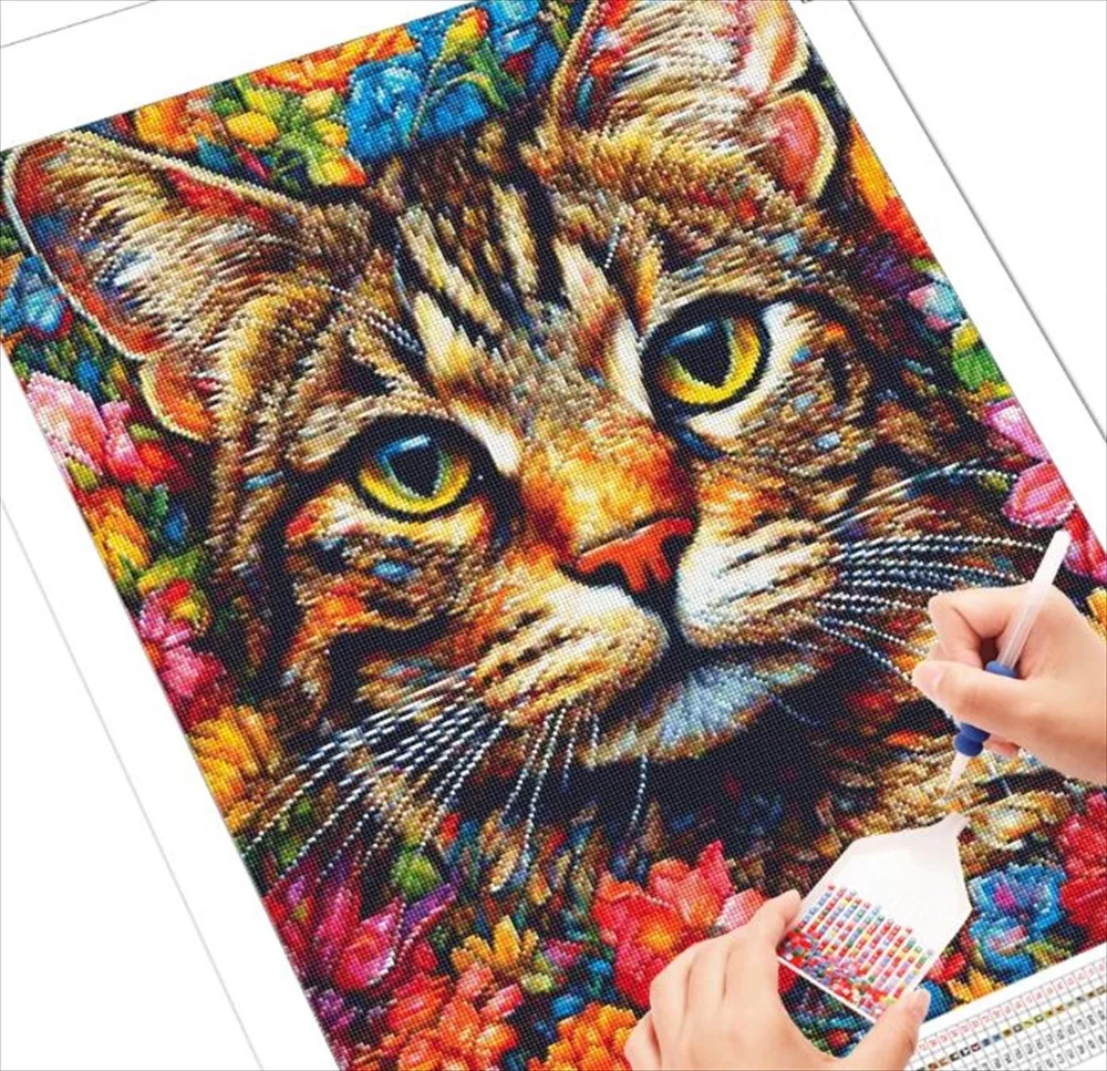 ダイヤモンドアート 猫 クラフト キット 初心者