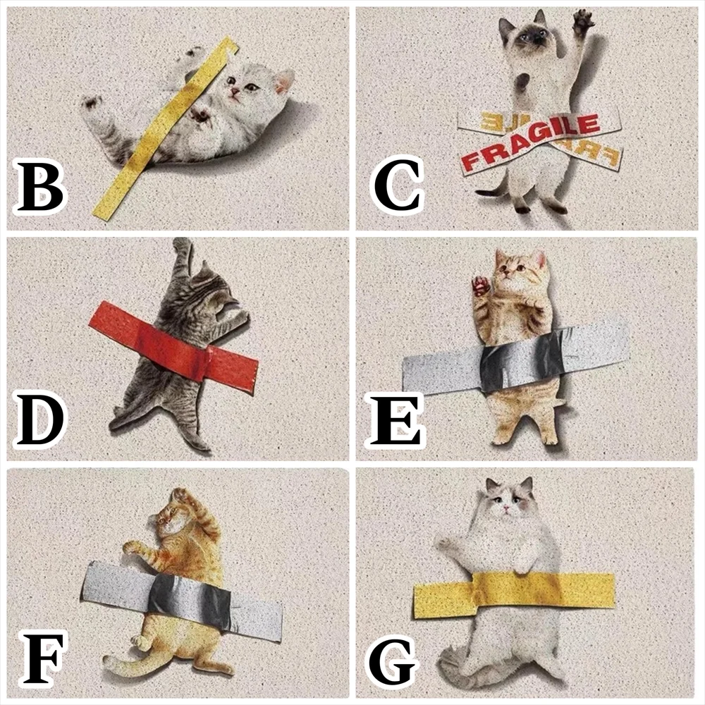 猫マット 玄関 ユニーク インスタ映え デザイン