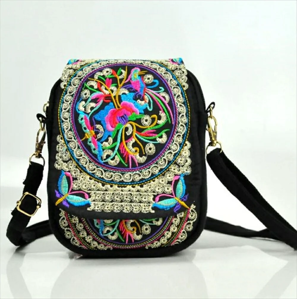 民族刺繍ショルダーバッグ スマホポーチ エスニック
