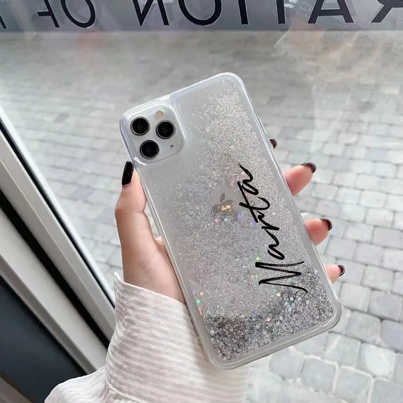 キラキラiPhoneケース シルバーグリッター