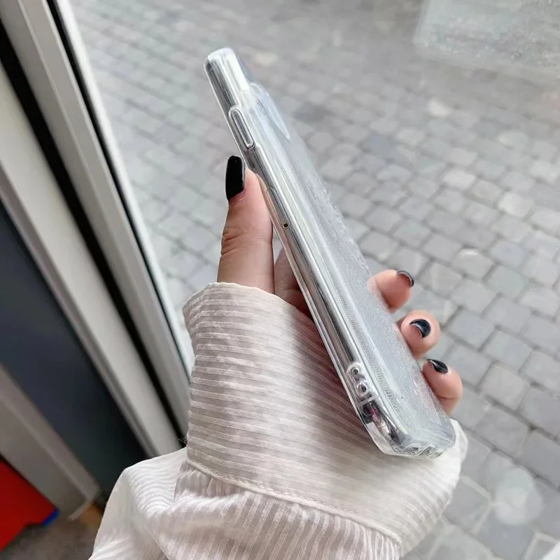 グリッターiPhoneケース 側面 クリアデザイン