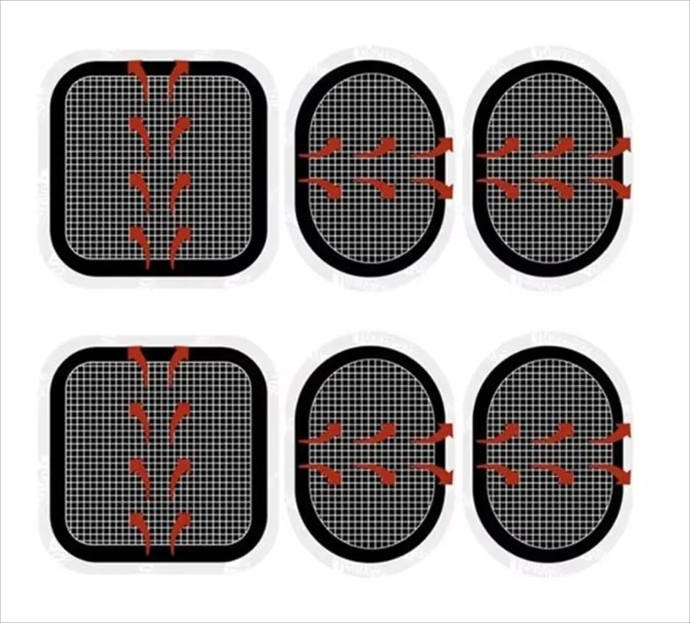 EMS交換パッド 形状 電極パターン説明