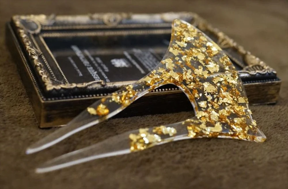 金箔かんざし 側面