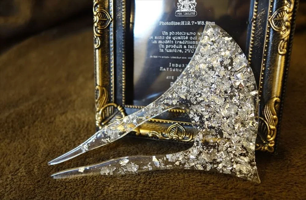 銀箔かんざし 正面