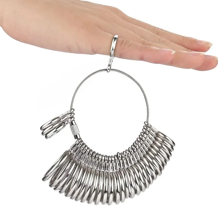 フィンガーゲージを指にはめているシーン