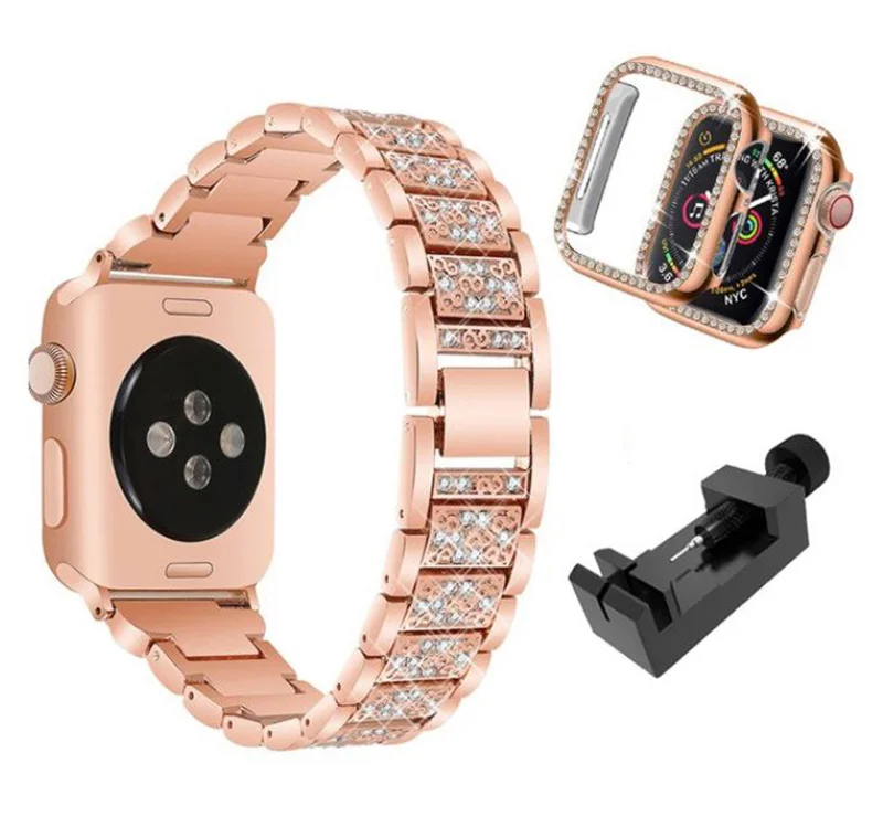 Apple Watch ラインストーンバンド＆ケースセット サブ