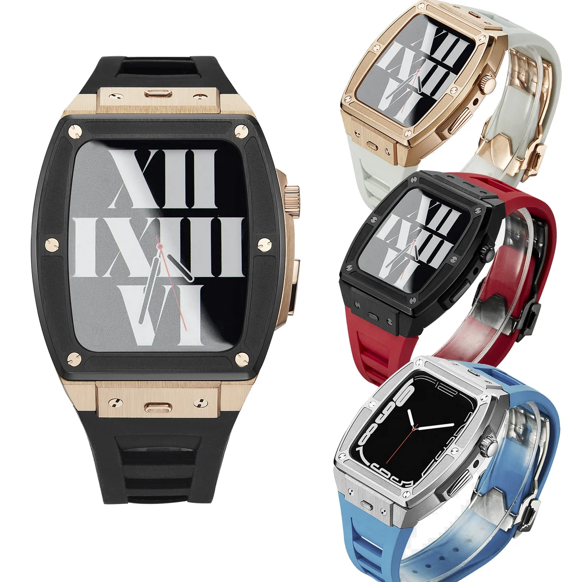 Apple Watch互換バンドケースセット カラーバリエーション4色