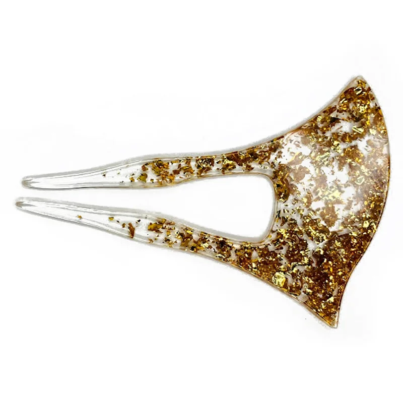 バチ型クリアかんざし