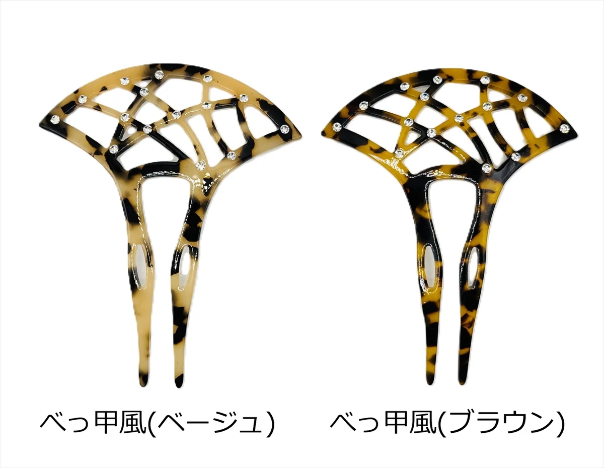 バチ型クリアかんざし