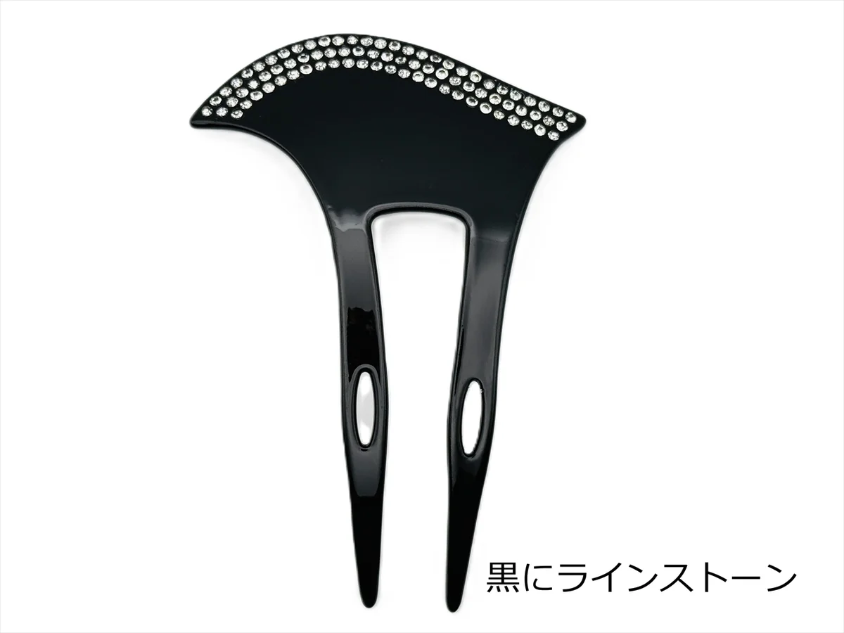 バチ型クリアかんざし