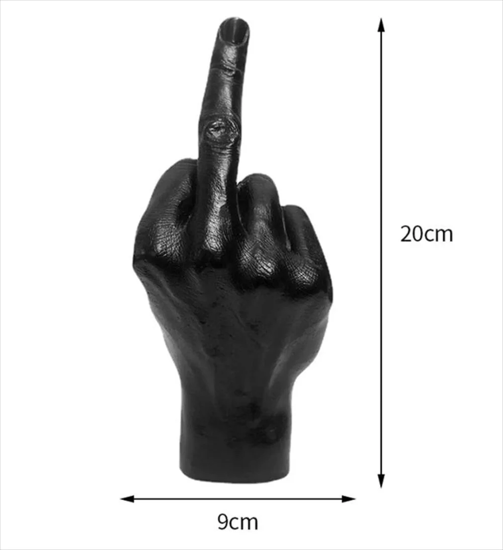 中指オブジェ サイズ 高さ20cm 幅9cm