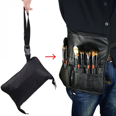 プロ仕様メイクブラシホルダー｜ウエストポーチ型収納ケースでサロンワークをスムーズに