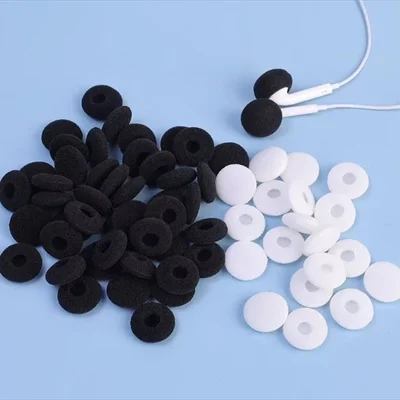 イヤホンスポンジカバー交換用10〜100個セット｜高密度フォームで快適フィット・耳への負担を軽減するイヤーパッド