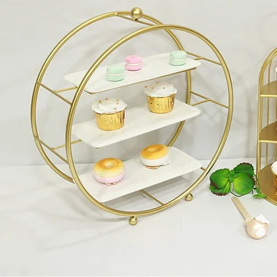ゴールド3段ケーキスタンド やや訳あり特価｜アフタヌーンティー・パーティーに