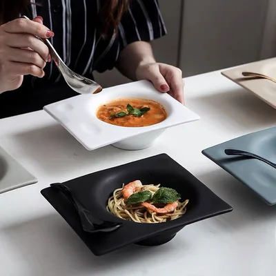 スプーン＆プレートセット｜おしゃれな業務用食器でテーブルを格上げ【陶器製・全4色】